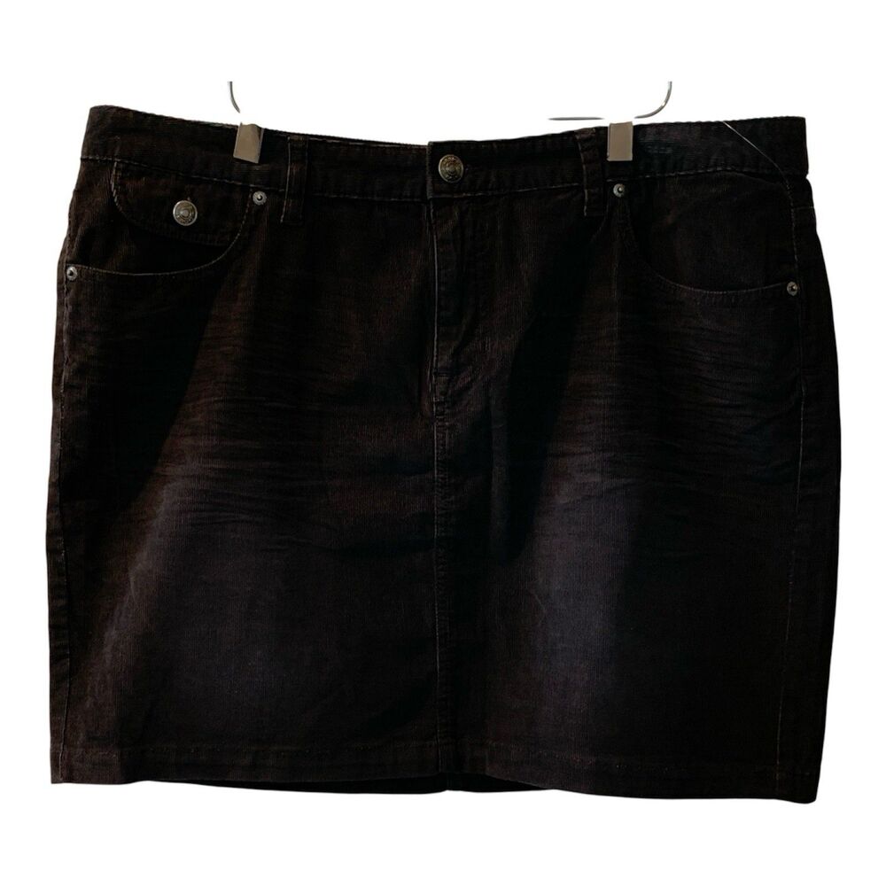 Gap Women’s Dark Gray Soft Corduroy Mini Skirt with Pockets Size 16 NWT